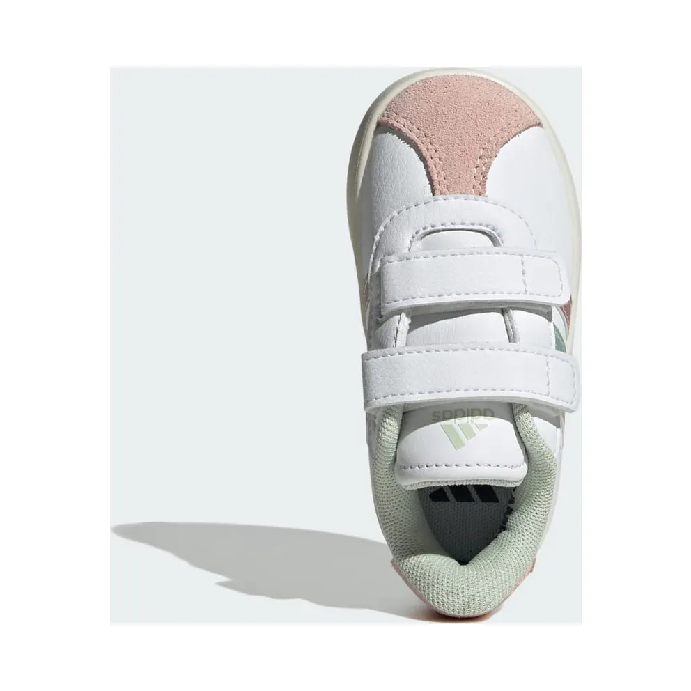 Adidas VL Court 3.0 Skateboard Shoes Kids Cloud White / Linen Green Met. / Sandy Pink Met. (IH4951)