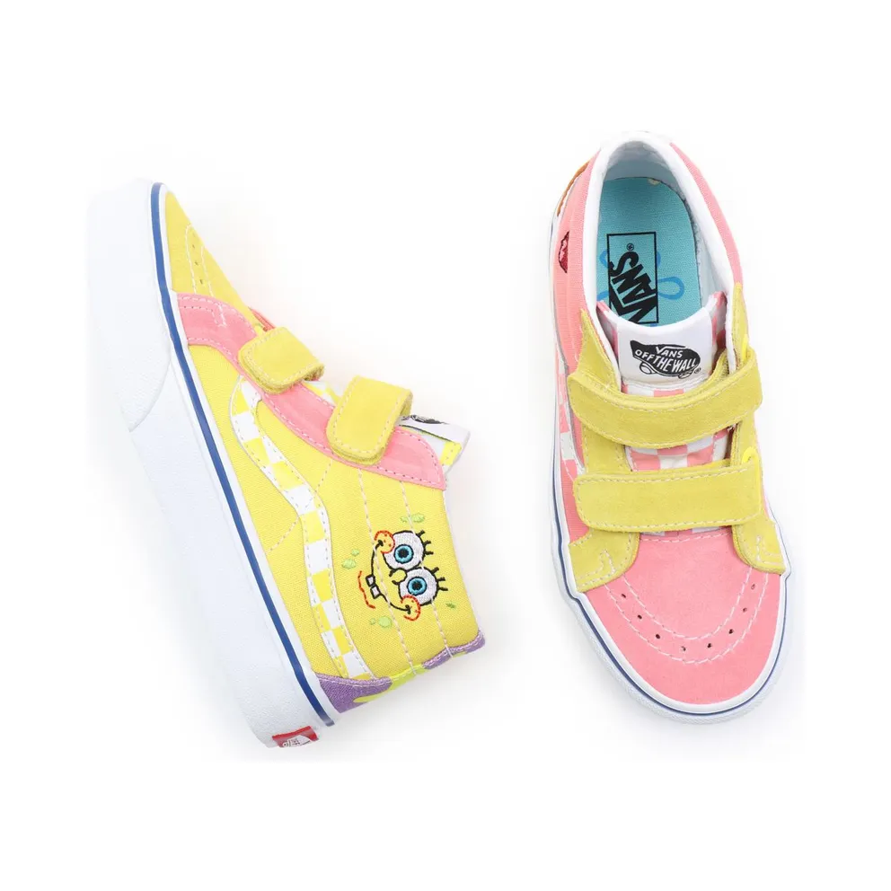 VANS Vans X Spongebob Sk8-mid Reissue Velcro Kids’ Shoes Multicolour (VN00018T9ES)