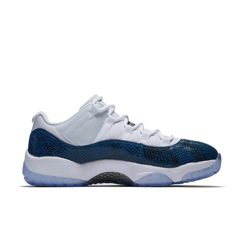 Jordan 11 Retro Low Snake Navy (2019) White/Black-Navy (CD6846-102)
