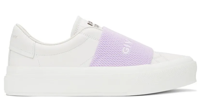 Givenchy White & Purple City Sport Sneakers (BE0029E1BC599)