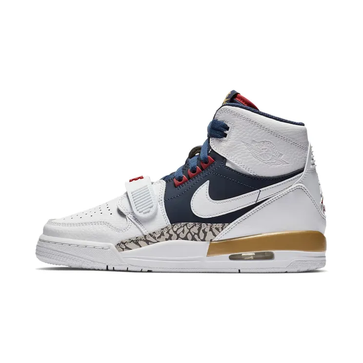 Jordan Legacy 312 Olympic (GS) “White / Midnight Navy / Varsity Red” (AT4040-101)