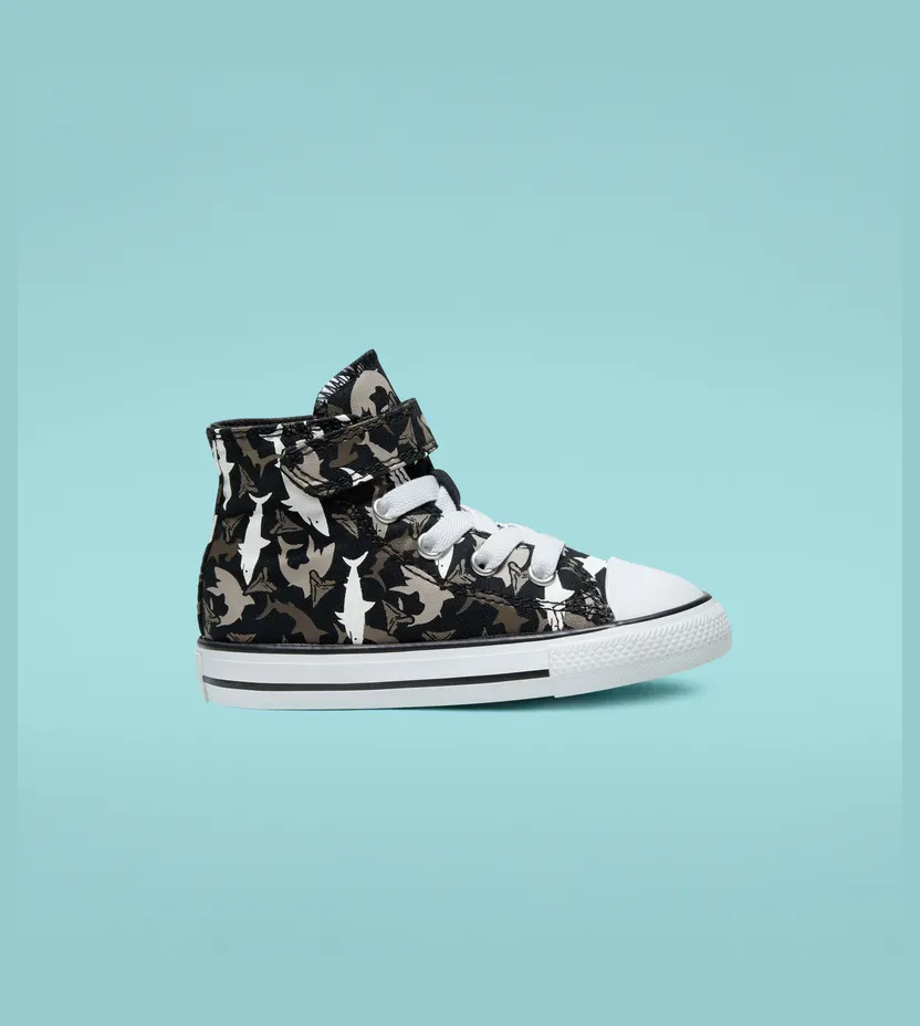 Converse Shark Bite Easy On Chuck Taylor All Star High Top voor peuters Black/university Red/white (766889C)