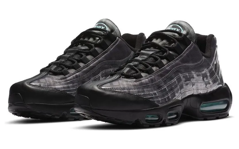 Nike Air Max 95 ‘Black Aurora Green’ Black/Black/Aurora Green/Smoke Grey (DA7735-001)
