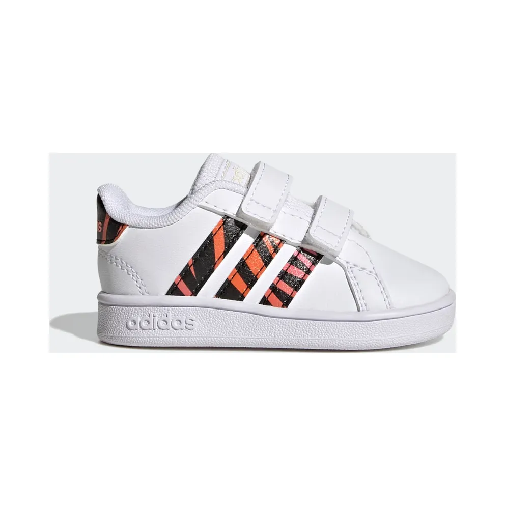 adidas Grand Court Tiger-Print Schuh Cloud White / Core Black / Acid Red (GZ1079)