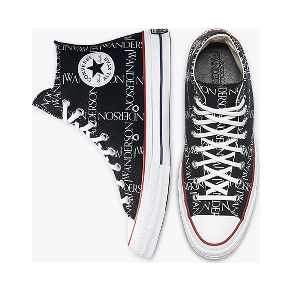 Converse Chuck Taylor All-Star 70s Hi Grid JW Anderson Black Black/White-Insignia Red (160807C)