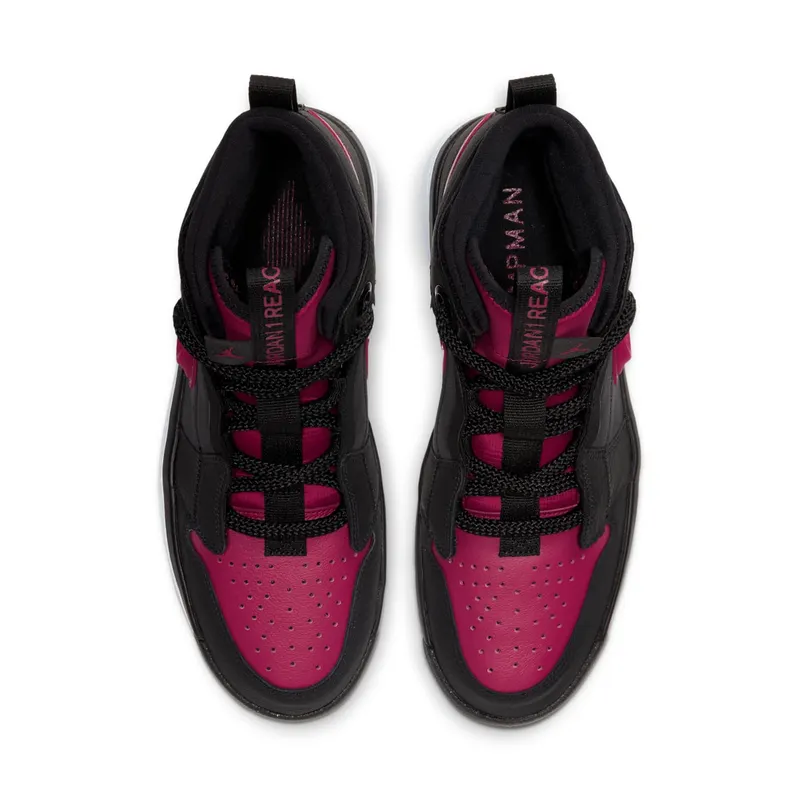 Jordan 1 High React Black Noble Red Black/White-Noble Red (AR5321-006)