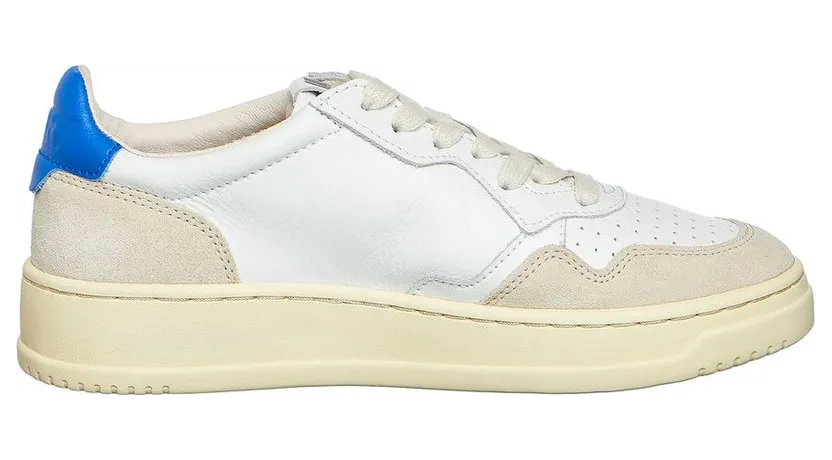 Autry Medalist Low Leather / Suede White / Princess Blue (AULWLS49) (3)