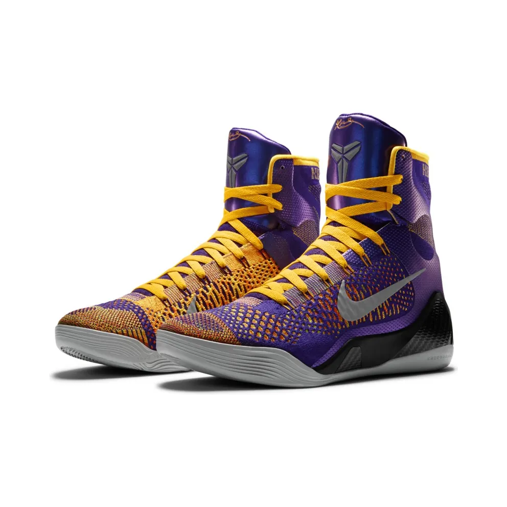 Nike Kobe 9 Elite Team Showtime Court Purple/White-Laser Orange-Wolf Grey (630847-500)