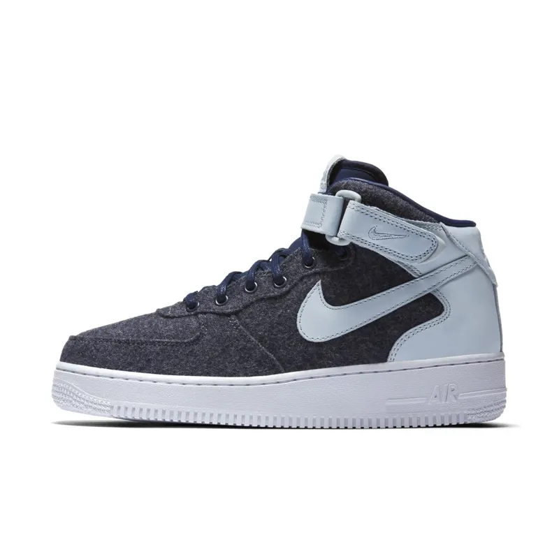 Nike Air Force 1 07 Mid Leather Premium Midnight Navy (W) Midnight Navy (857666-400)