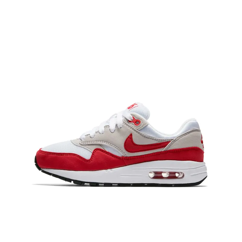 Nike Air Max 1 Air Max Day Red 2017 (GS) White/University Red-Neutral Grey-Black (827657-101)