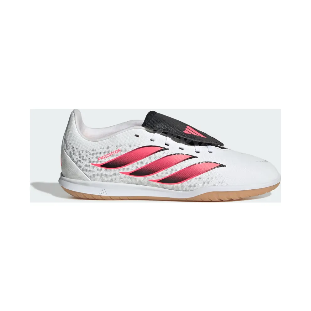 adidas Predator Club Fold-over Tongue Sala Indoor Football Boots Kids “Cloud White / Solar Turbo / Core Black” (KJ6739)