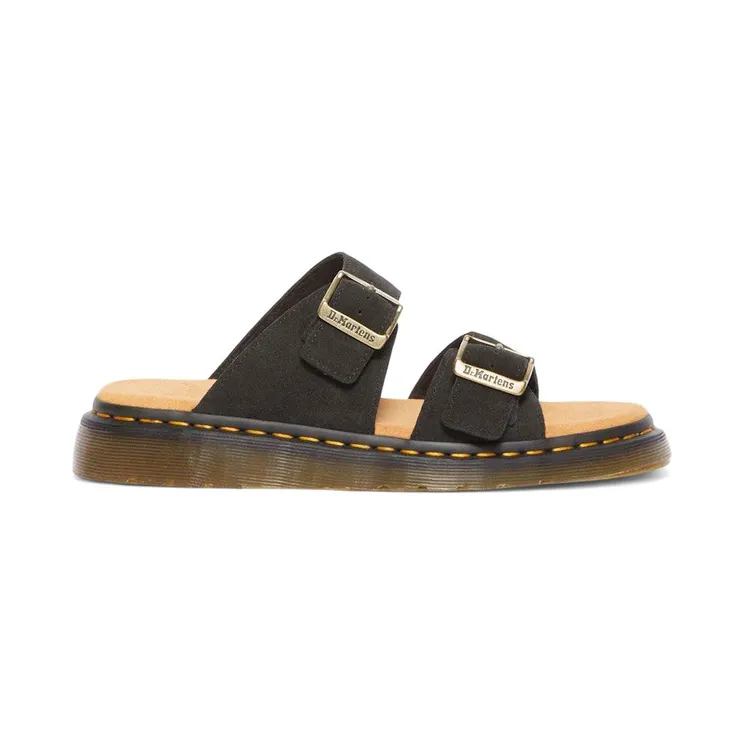 Dr. Martens Josef Suede Slide Sandals Black E.H. Suede (41082001)