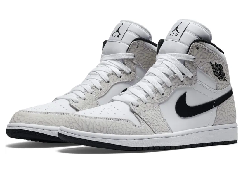 Air Jordan 1 Retro High White Elephant Print (839115-106)