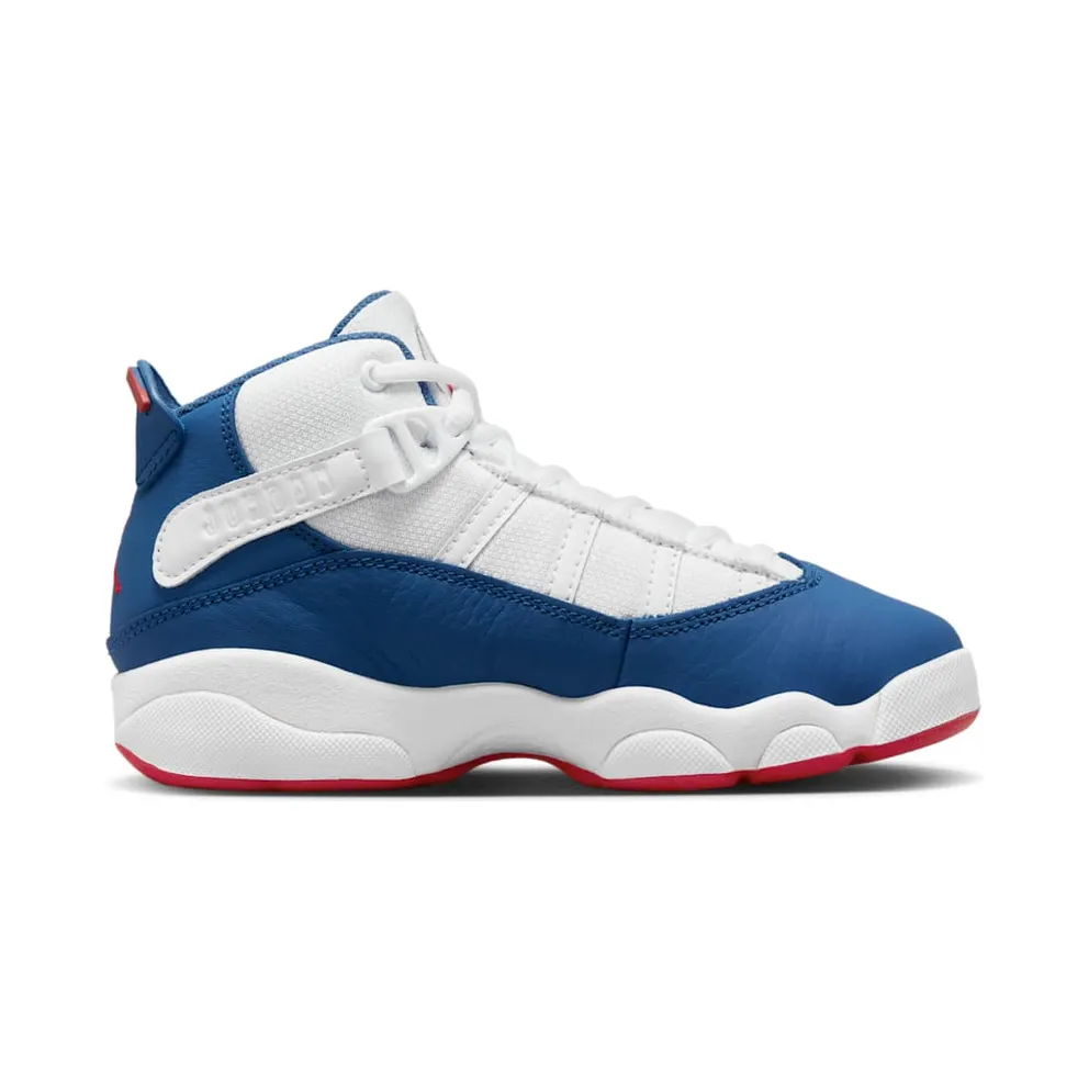 Jordan 6 Rings White University Red Light Steel Grey True Blue (323432-140)