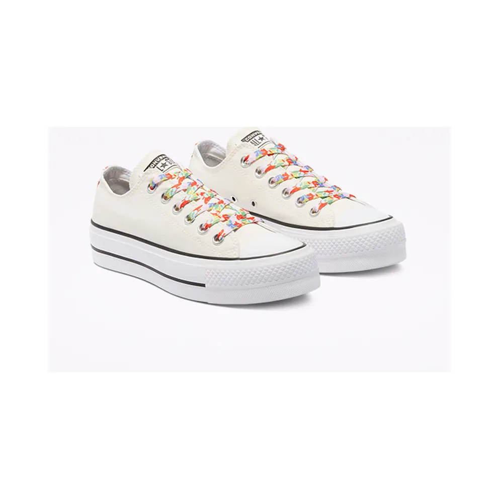 Converse Floral Print Platform Chuck Taylor All Star Low Top Egret/White/bright Poppy (570920C)