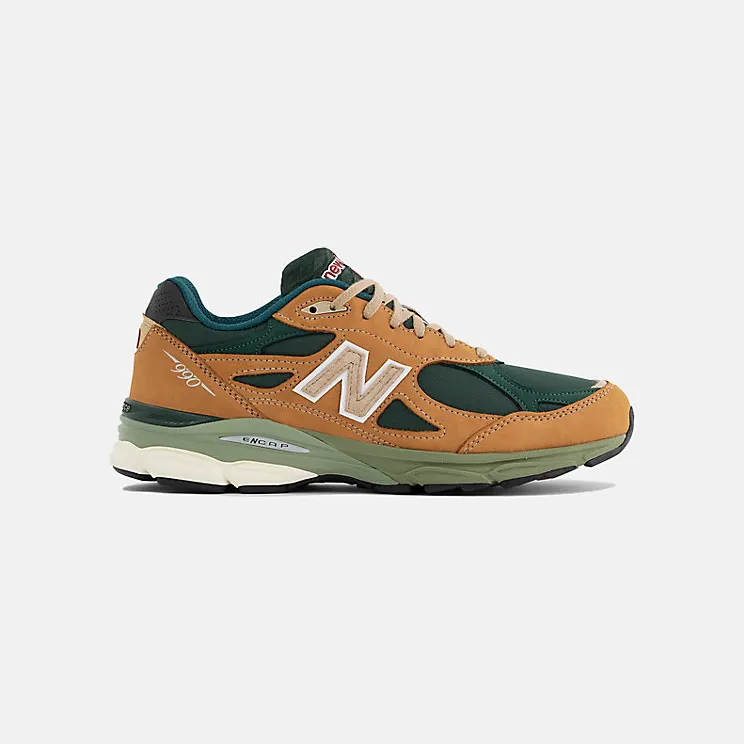 New Balance 990v3 “Made in USA – Tan / Green” (M990WG3)