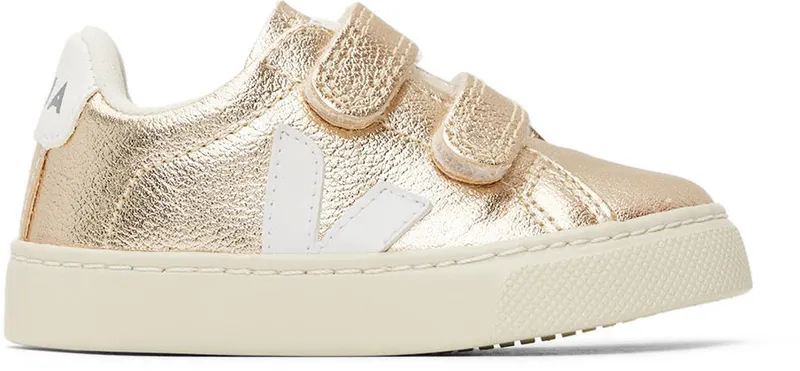 VEJA Baby Gold & White Leather Esplar (SV0502418)