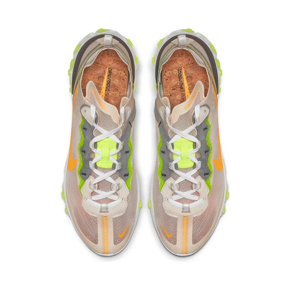 Nike React Element 87 Light Orewood Brown Light Orewood Brown/Laser Orange-Volt Glow (AQ1090-101)