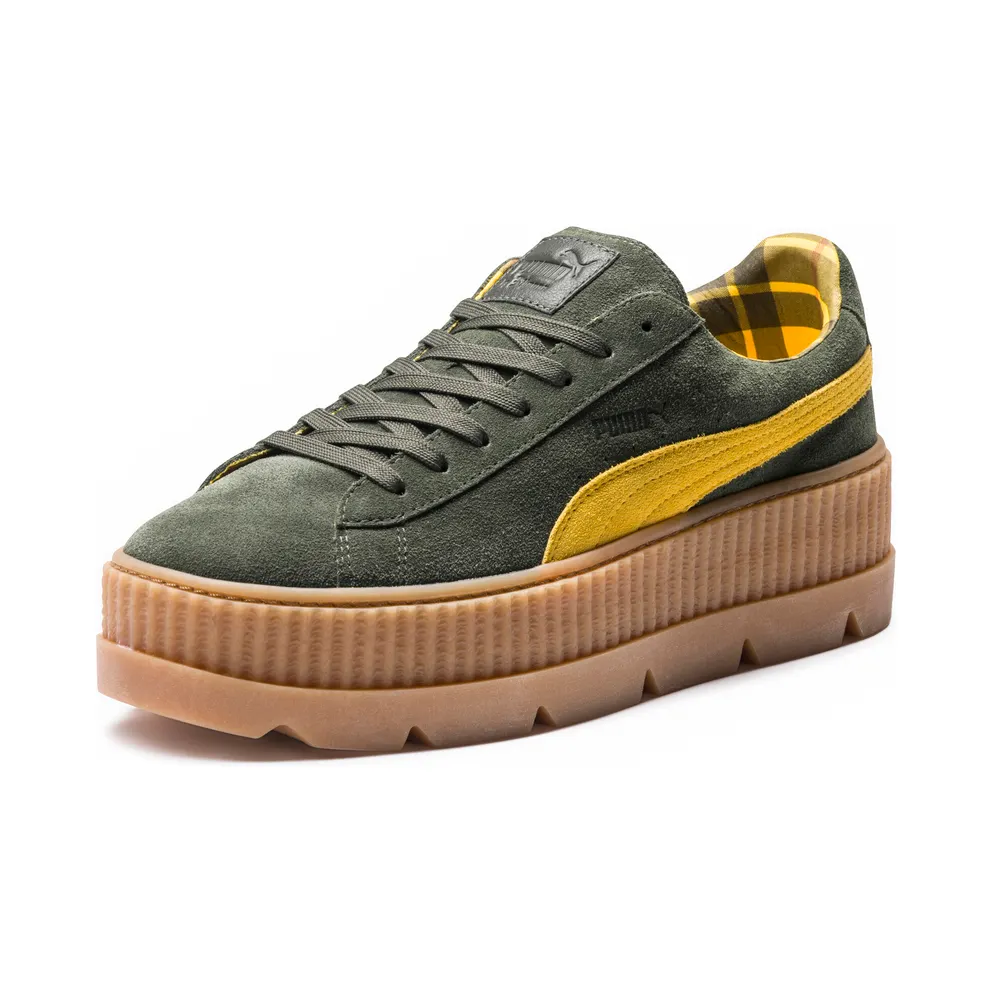 Puma Cleated Creeper Rihanna Fenty Suede Green (W) Rosin/Lemon-Vanilla Ice (366268-01)
