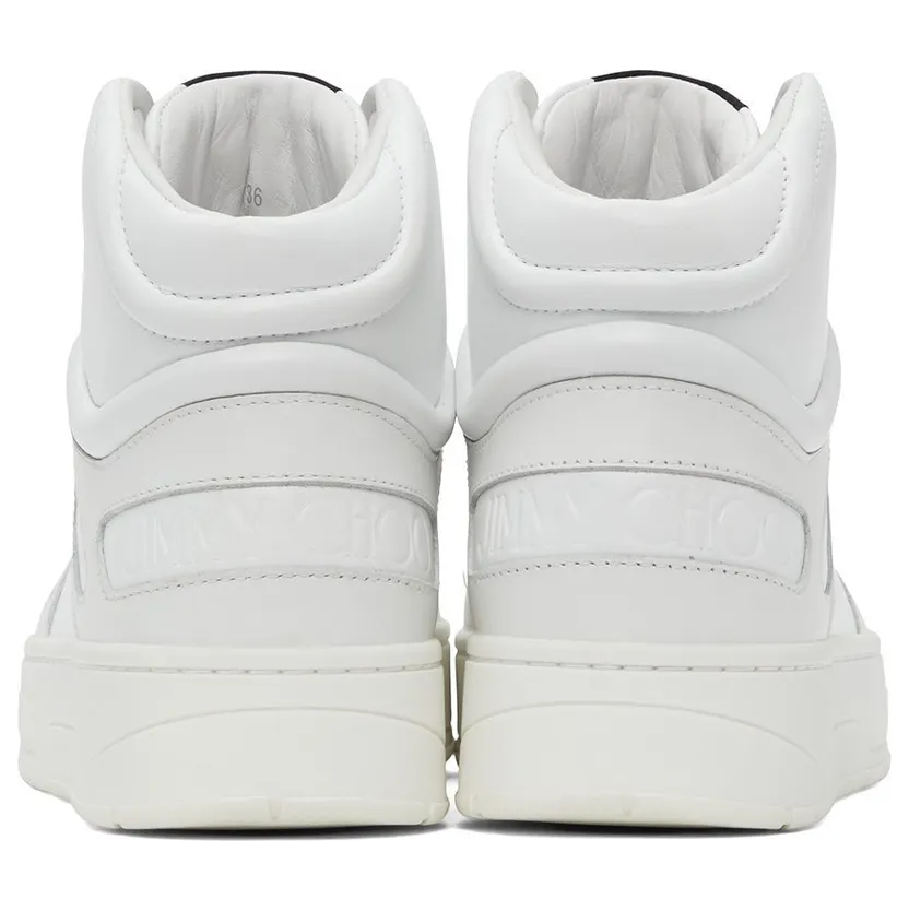 Jimmy Choo White Hawaii Hi Top/F Sneakers (HAWAII HI TOP/FCLF) (4)
