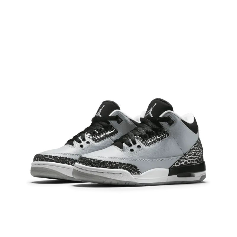 Jordan 3 Retro Wolf Grey (GS) Wolf Grey/Metallic Silver-Black (398614-004)