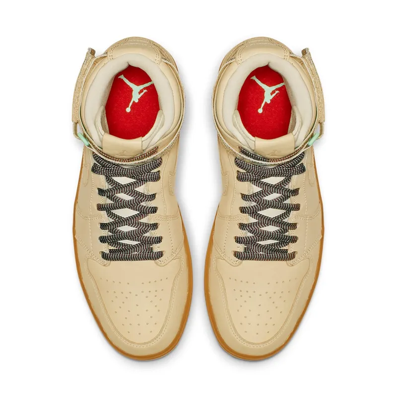 Jordan 1 Retro High Strap N7 Light Cream/Light Cream-Gum Yellow-Emerald Rise (AR4410-207)