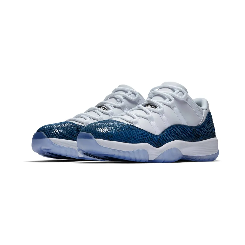 Jordan 11 Retro Low Snake Navy (2019) White/Black-Navy (CD6846-102)