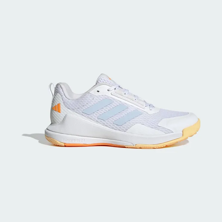 adidas Novaflight 2 Indoor “Cloud White / Crystal Sky / Ice Tangerine” (KI8520)