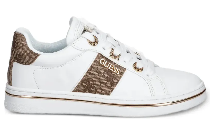 GUESS USA Sneakers mit Streifendetail – Weiß (FLPSTWFAL12BEIBR)