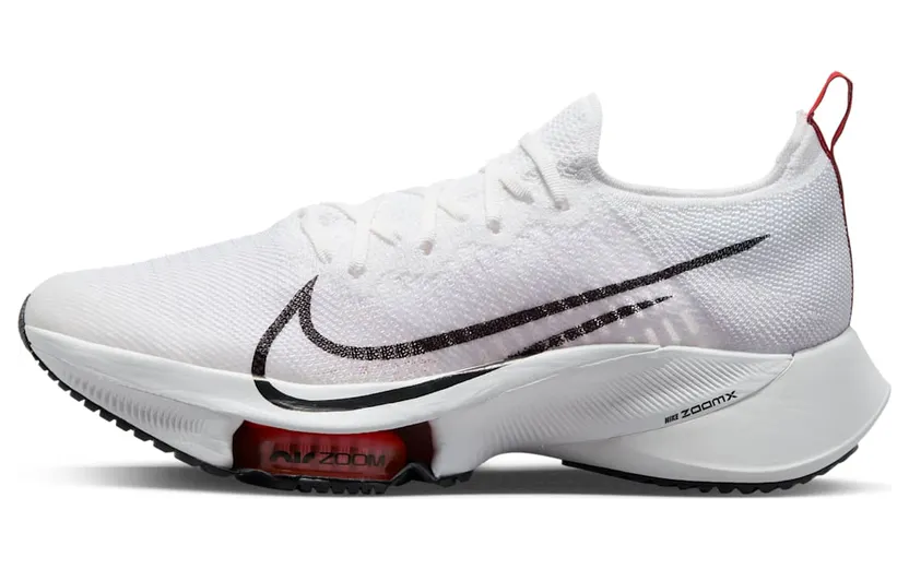 Nike Air Zoom Tempo NEXT% Flyknit White Light Crimson Platinum Tint Black (CI9923-105)