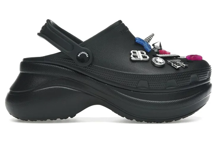 Balenciaga x Crocs Mule Black Multicolor Jibbitz (720762 W0FOW 1000)