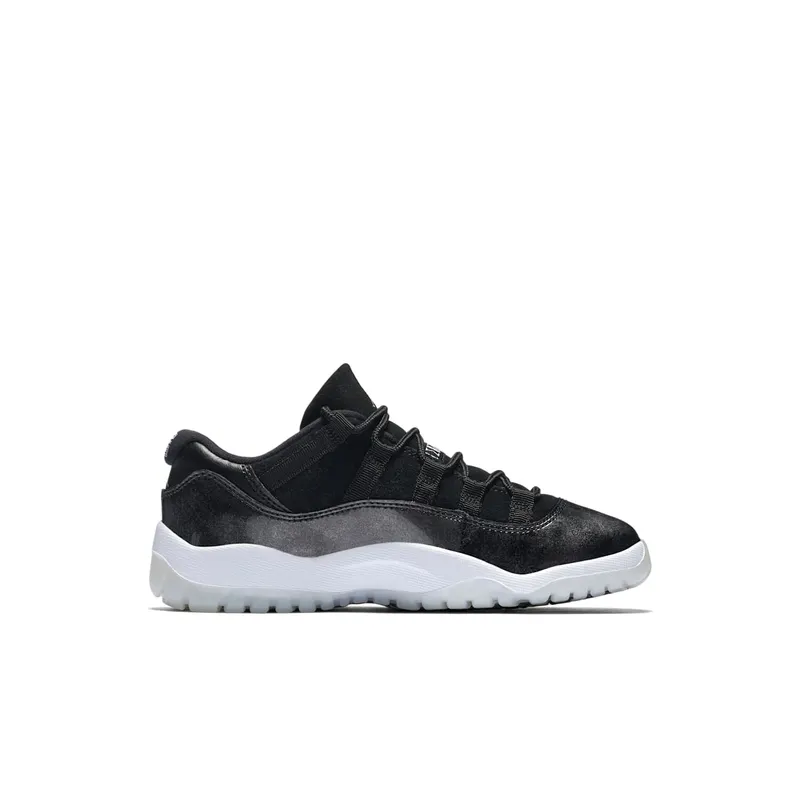 Jordan 11 Retro Low Barons (PS) Black/Metallic Silver-White (505835-010)