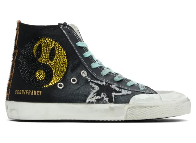 Golden Goose Black Francy Penstar Classic High-Top Sneakers (GMF00114.F000269.9017)