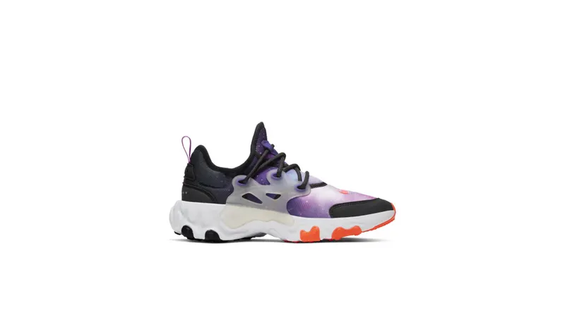 Nike React Presto Galaxy (GS) Black/Court Purple-Blue Fury-Total Orange (CT6624-002)