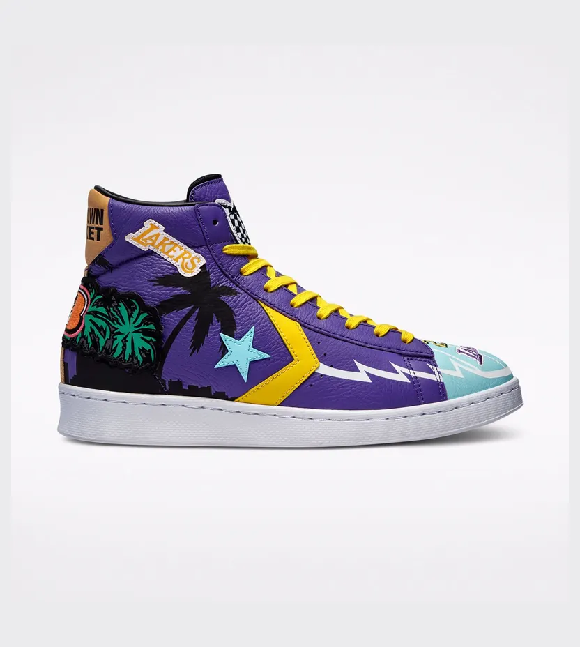 Converse x Chinatown Market “Lakers Championship Jacket” Pro Leather Hi (171240C)
