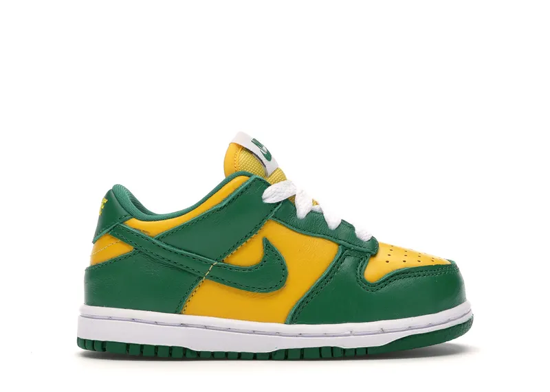 Nike Dunk Low Brazil 2020 (TD) Varsity Maize/Pine Green-White (CW7375-700)