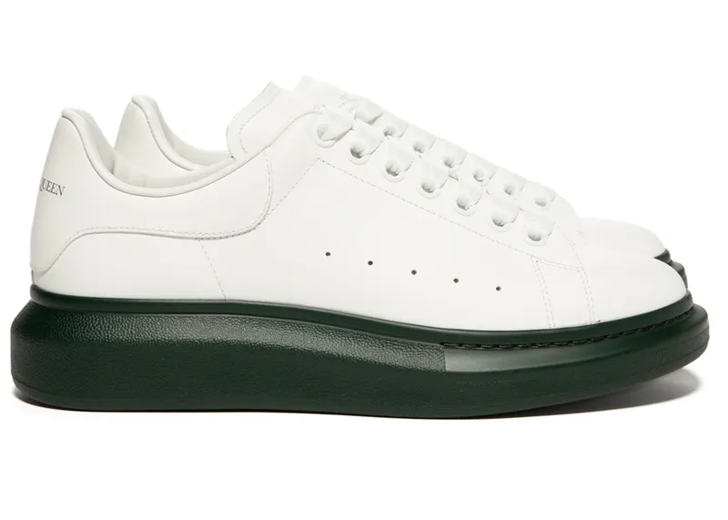 Alexander McQueen Oversized Sneaker White Green Sole (553680WHTQ49448)