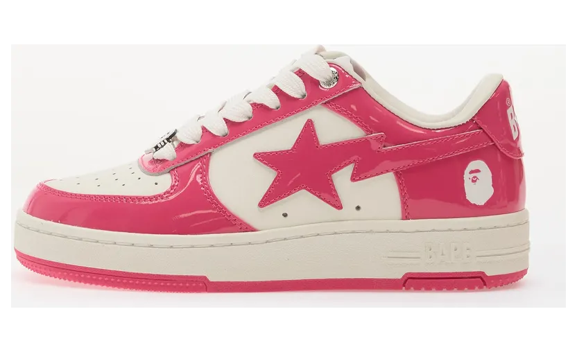 A BATHING APE® Bape Sta 1 Sneakers aus Lackleder – Rosa (001FWM302301LPNK)