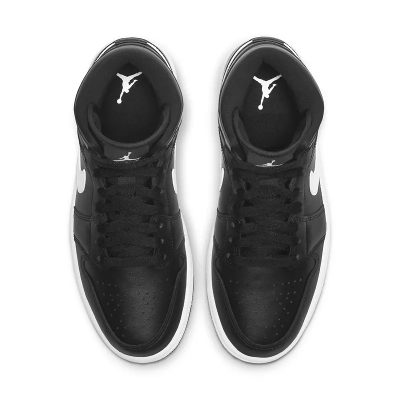 Jordan 1 Mid Black White (W) Black/White (BQ6472-011)