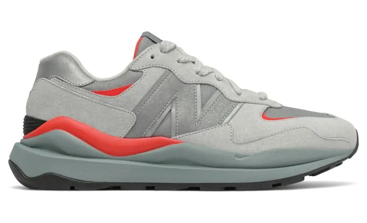 New Balance Grey & Red 57/40 Sneakers (M5740RC1)
