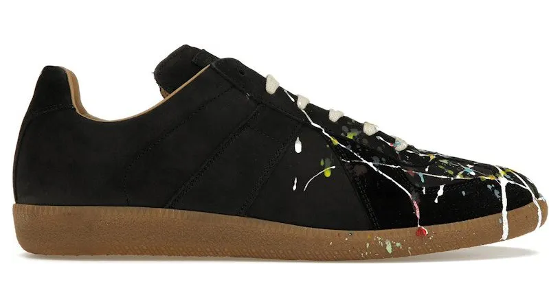 Maison Margiela Paint Replica German Army Trainer (GAT) Black (S57WS0240P1892963)