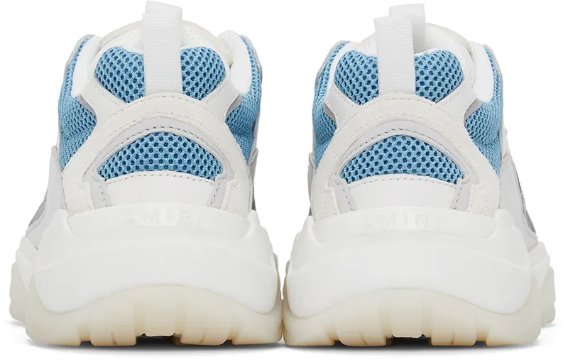 AMIRI White & Blue Nubuck Bone Runner (SS22MFS001)