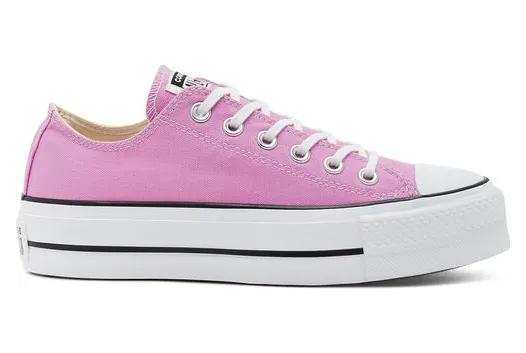 Converse Seasonal Color Platform Chuck Taylor All Star Low Top für Damen Black Black (566756C)
