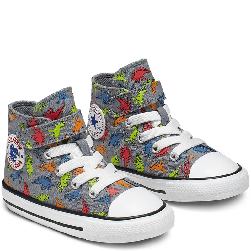 Converse Dinoverse Hook and Loop Chuck Taylor All Star High Top Cool Grey/black/white (766202C)