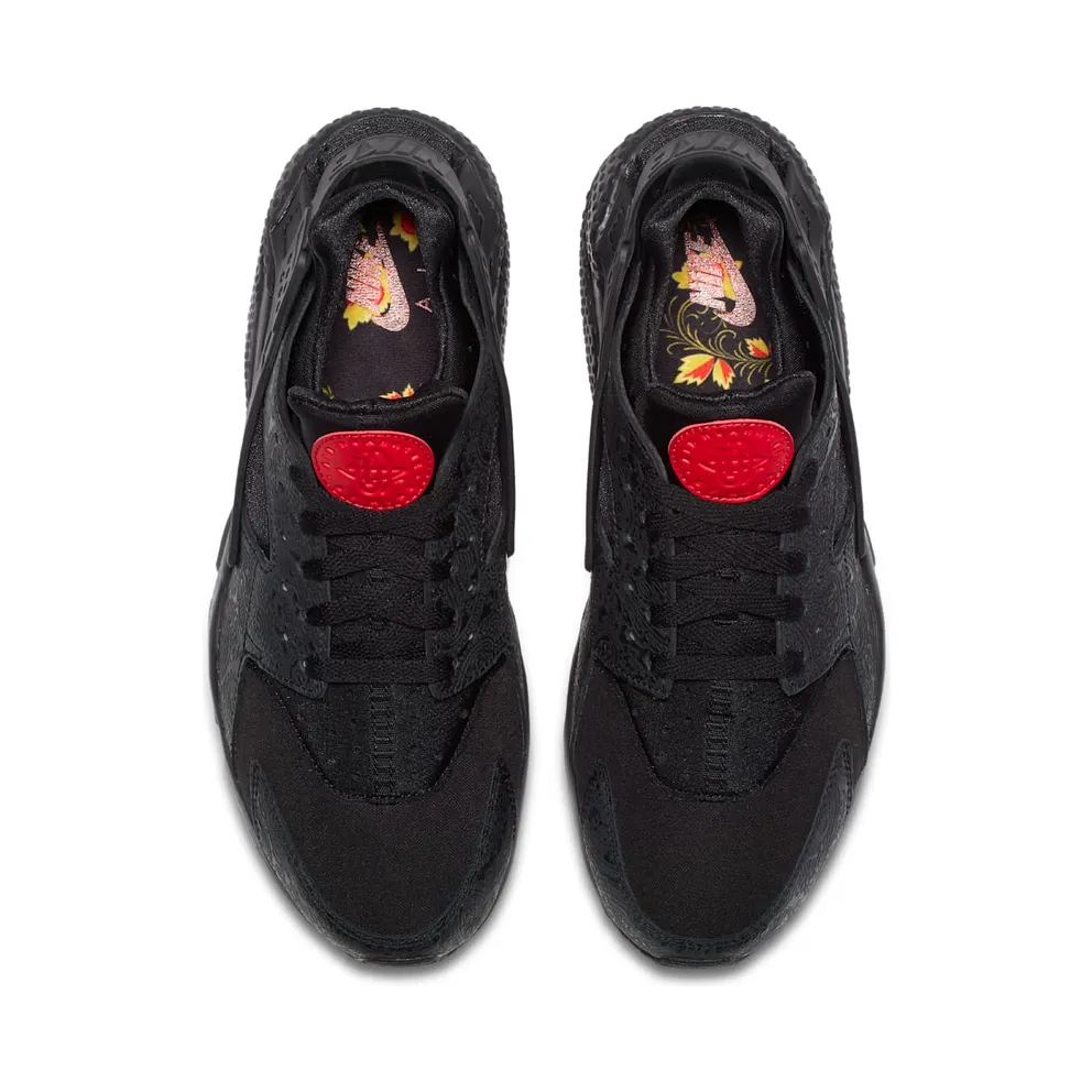 Nike Air Huarache Run Russian Floral Black/University Red-Black (AO3153-001)