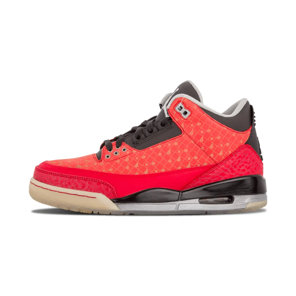Jordan 3 Retro Doernbecher (2010) Varsity Red/Metallic Silver-Black (437536-600)