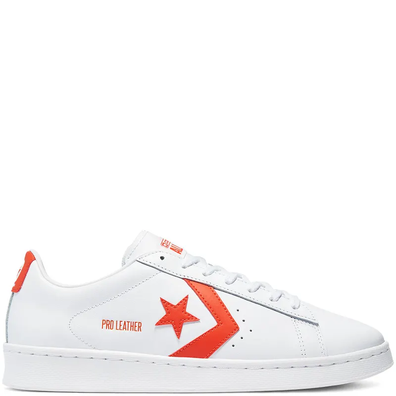 Converse Pro Leather Low Top White/bright Poppy/white (170756C)