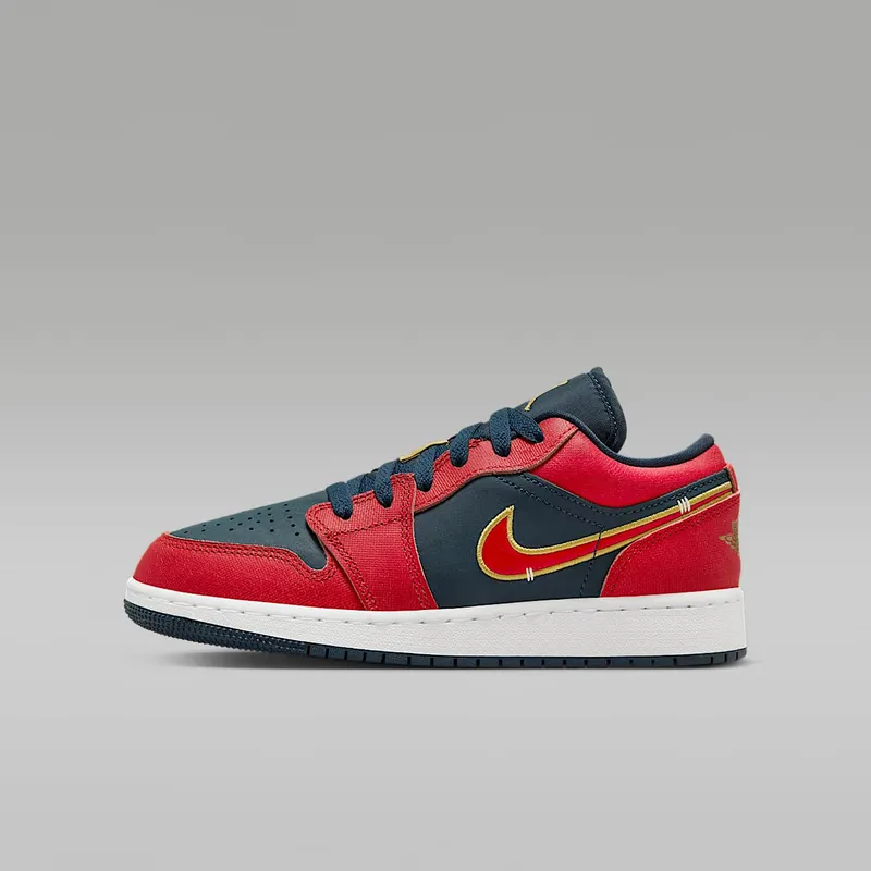 Jordan 1 Low GS “Armory Navy Sport Red” (FQ7380-400)