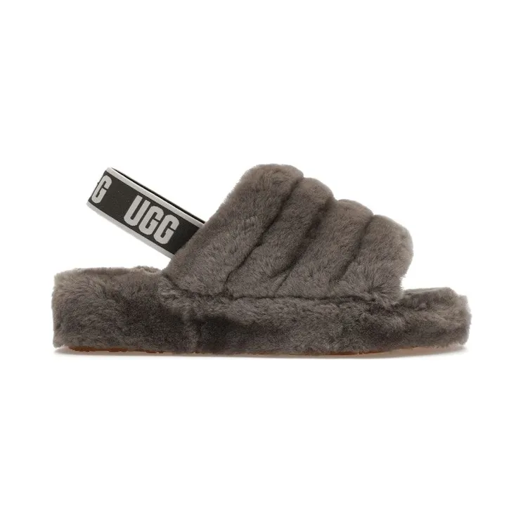 UGG Fluff Yeah Slide Charcoal (1095119-CHRC)