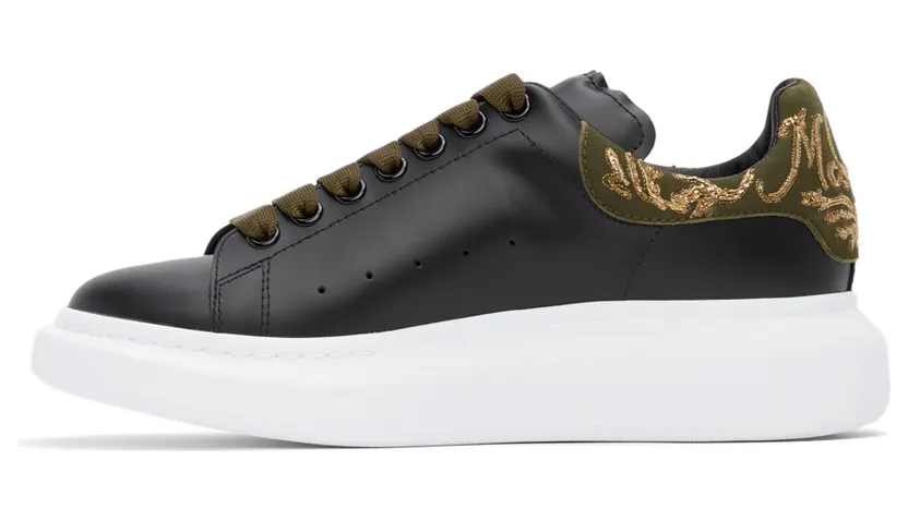 Alexander McQueen Black & Khaki Oversized Larry Sneakers (688524WIBN1) (3)